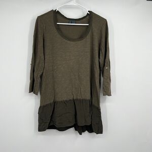 Anthropologie Parkway Tunic Olive Green Left of Center